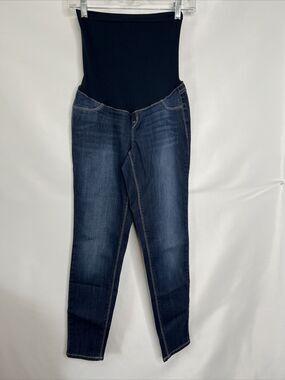 1822 Denim Womens M Jeans Pull On Stretch Low Waist Maternity Skinny Inseam 27
